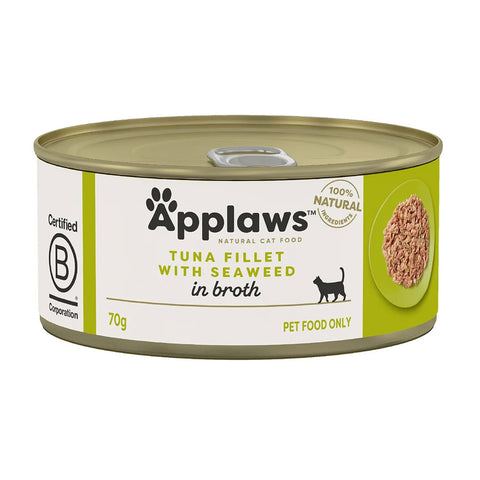 Applaws Tuna Fillet with Seaweed in Broth Adult Wet Cat Food