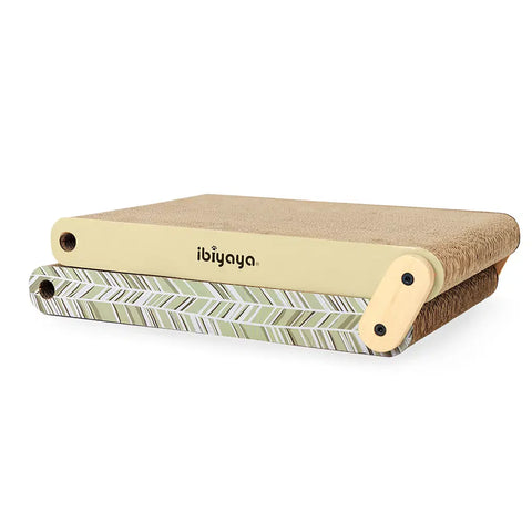 Ibiyaya Fold-Out Cardboard Scratcher Sage Green