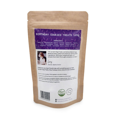Larrykin Biscuits Birthday Cookies Dog Treats 125g