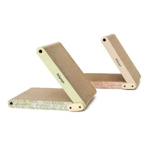 Ibiyaya Fold-Out Cardboard Scratcher Sage Green