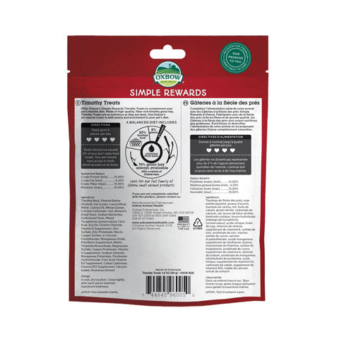 Oxbow Simple Rewards Timothy Small Animal Treats 40g
