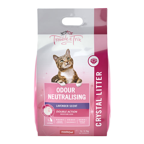 Trouble & Trix Odour Neutralising Lavender Scent Crystal Cat Litter