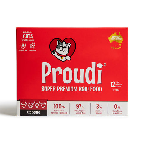 Proudi Premium Red Combo Raw Cat Food 1.08kg