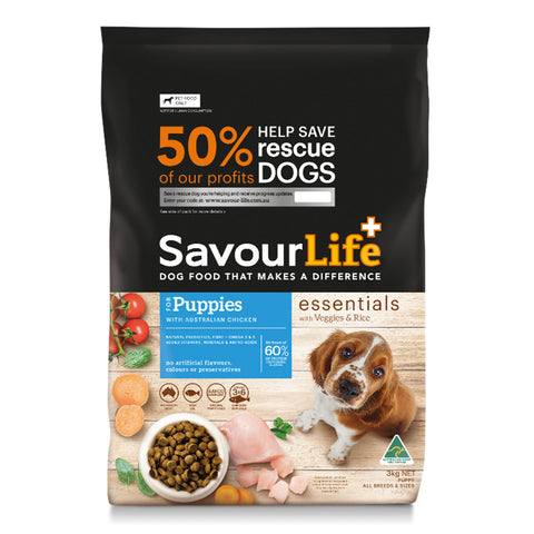 SavourLife Essentials Chicken with Veggies & Rice Puppy Dry Dog Food 3kg