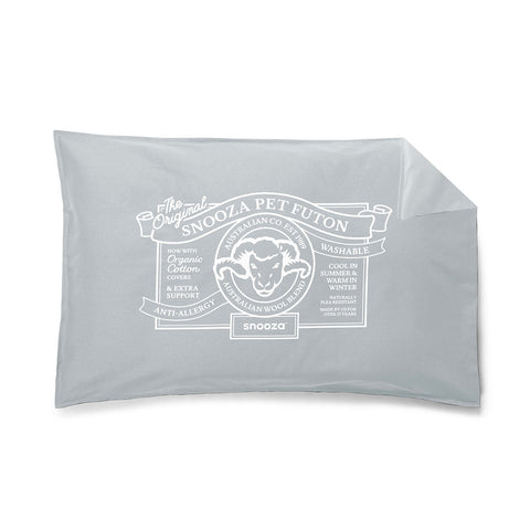Snooza Organic Pet Futon Cover Ash Grey
