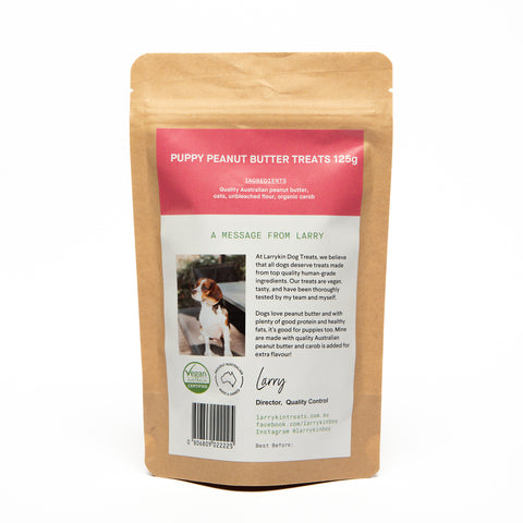 Larrykin Biscuits Puppy Peanut Butter Dog Treats 125g