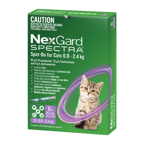 NexGard Spectra Cat 0.8-2.4kg Purple