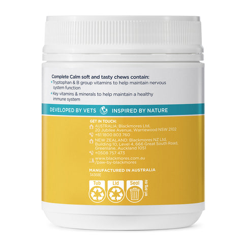 PAW Complete Calm Multivitamin Chews for Medium & Large Dogs 300g 60pk