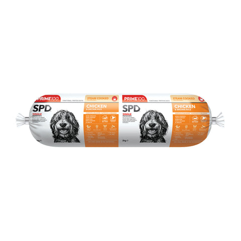 Prime100 Chicken & Brown Rice Dog Roll 2kg