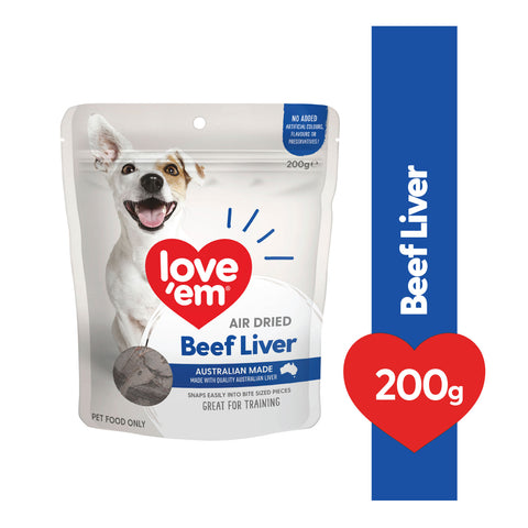 Love'em Beef Liver Dog Treats 200g