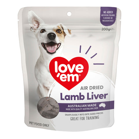 Love'em Lamb Liver Dog Treats 200g