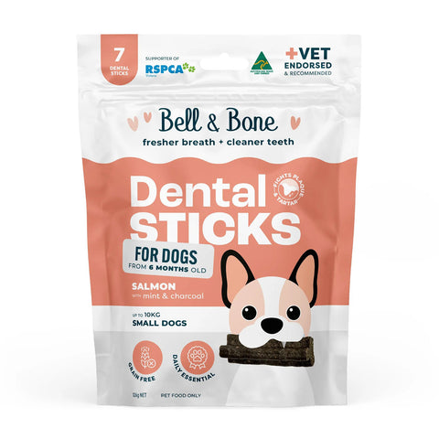 Bell & Bone Salmon, Mint & Charcoal Dental Dog Treats 7pc