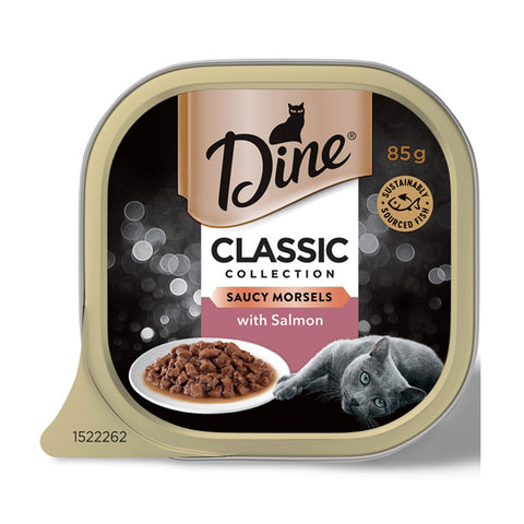 Dine Classic Collection Saucy Morsels with Salmon Wet Cat Food