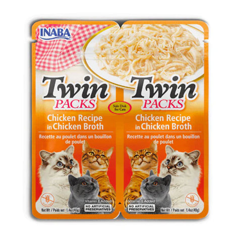 Inaba Twin Packs Chicken Recipe in Chicken Broth Wet Cat Food