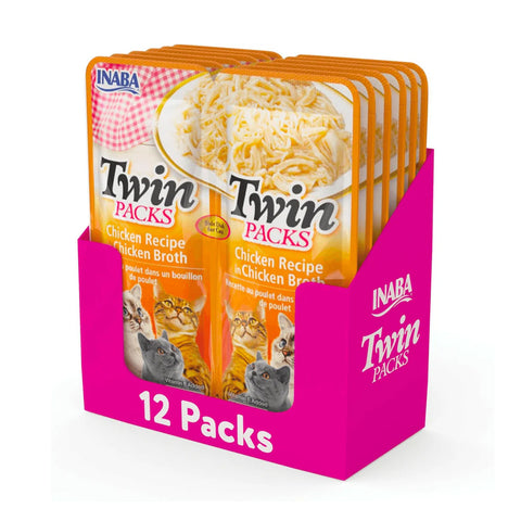 Inaba Twin Packs Chicken Recipe in Chicken Broth Wet Cat Food