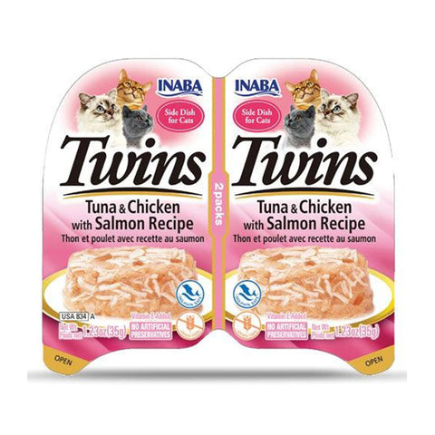Inaba Twin Packs Tuna and Chicken with Salmon Recipe Wet Cat Food