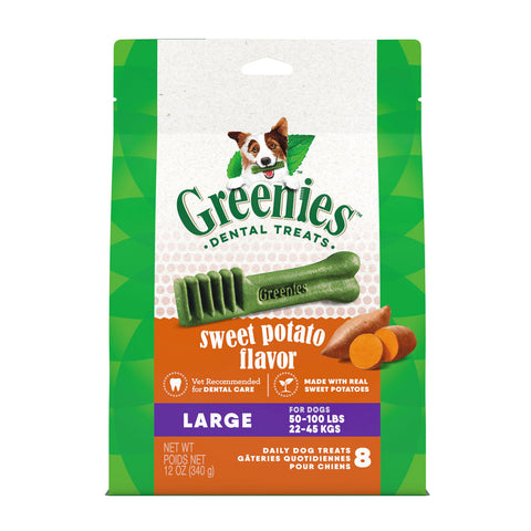 Greenies Sweet Potato Large Dental Dog Treat 340g