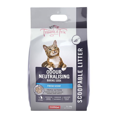 Trouble & Trix Odour Neutralising Baking Soda Clumping Cat Litter 7L/6kg