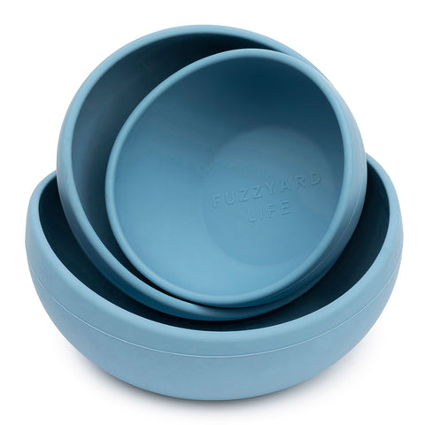 FuzzYard Life French Blue Silicone Bowl