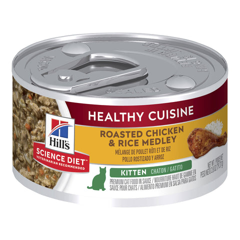 Hill's Science Diet Kitten Healthy Cuisine Chicken & Rice Medley Canned Cat Food