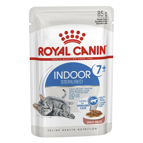 Royal Canin Indoor 7+ Gravy Adult Wet Cat Food Pouches