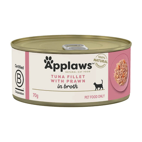Applaws Tuna Fillet with Prawn in Broth Adult Wet Cat Food