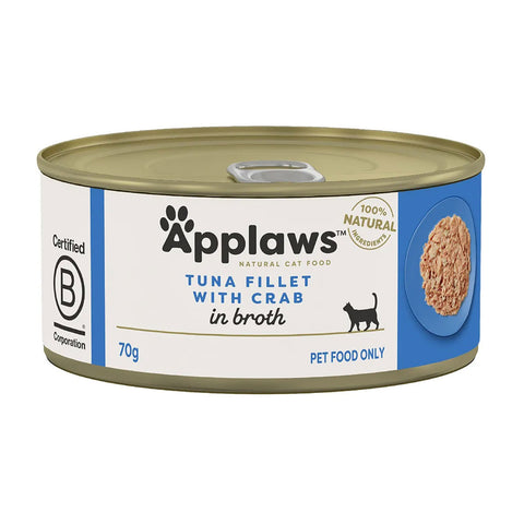 Applaws Tuna Fillet with Crab in Broth Adult Wet Cat Food