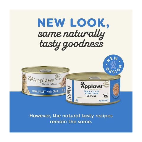 Applaws Tuna Fillet with Crab in Broth Adult Wet Cat Food