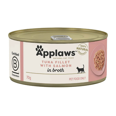 Applaws Tuna Fillet with Salmon in Broth Adult Wet Cat Food