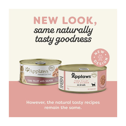 Applaws Tuna Fillet with Salmon in Broth Adult Wet Cat Food