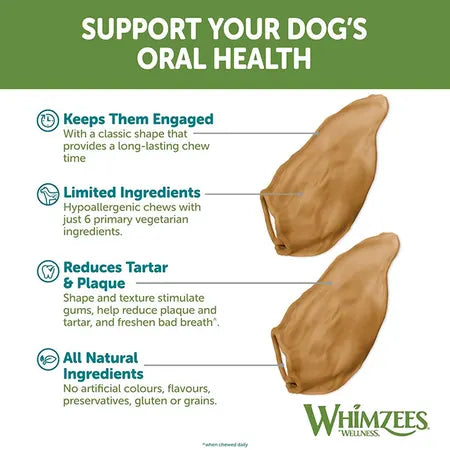 Whimzees Veggie Ears Bulk Box 18pk