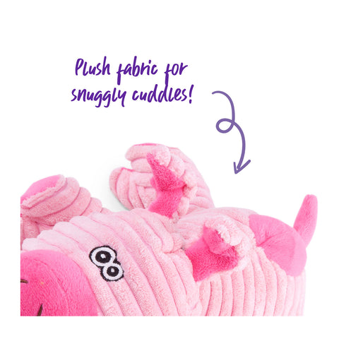 Kazoo Furries Funky Pig Plush Dog Toy Medium
