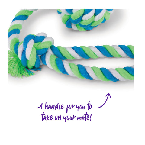 Kazoo Twisted Rope Sling Knot Ball Dog Toy