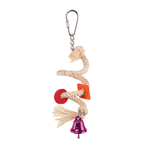 Kazoo Sisal Rope & Bell Bird Toy