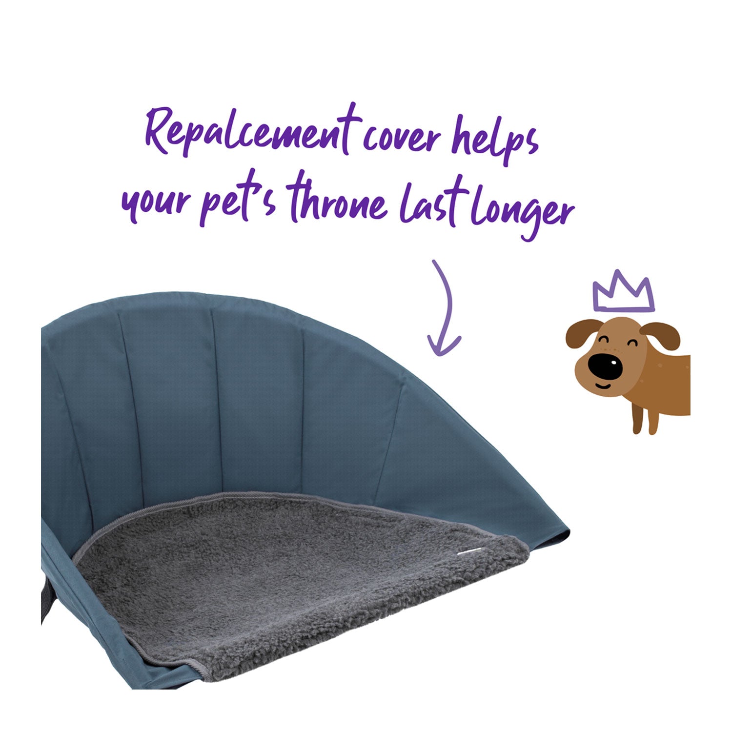 Kazoo Sleepin Round Outdoor Dog Bed Replacement Cover