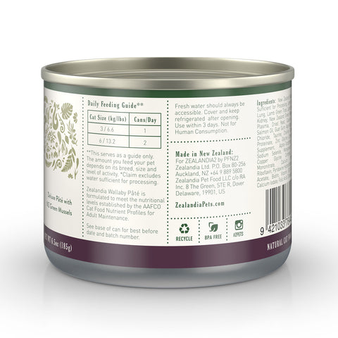 Zealandia Wallaby Pate Adult Wet Cat Food