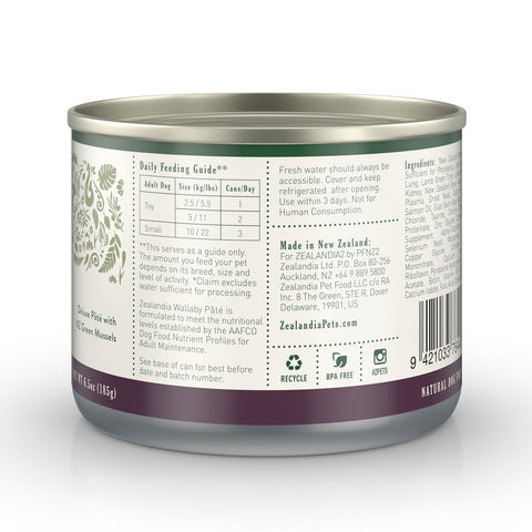 Zealandia Wallaby Pate Adult Wet Dog Food