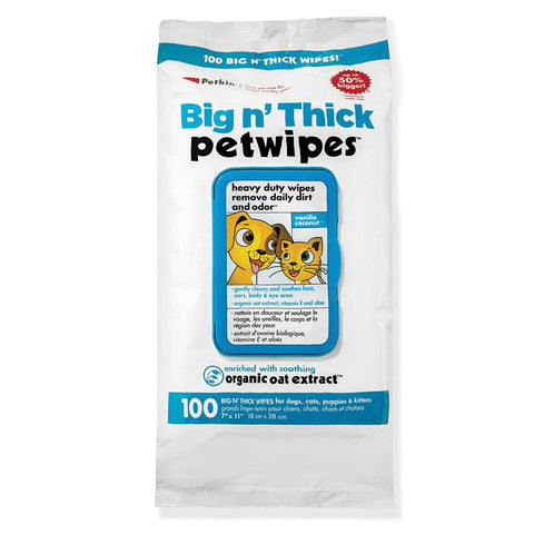 Petkin Big 'n' Thick Pet Wipes 100pk