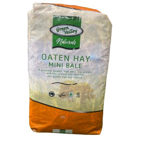 Green Valley Naturals Oaten Hay Mini Bale 22L