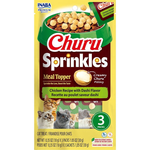 Inaba Churu Sprinkles Chicken & Dashi Flavour Cat Meal Topper 30g x 6