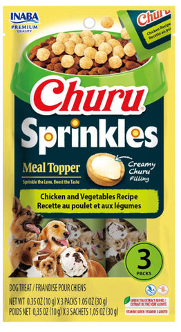 Inaba Churu Sprinkles Chicken & Vegetables Dog Meal Topper 30g x 6