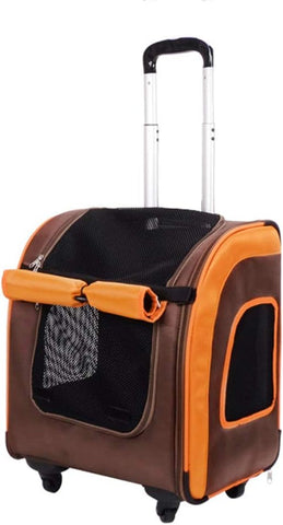 Ibiyaya Liso Backpack / Trolley Pet Carrier Orange / Brown