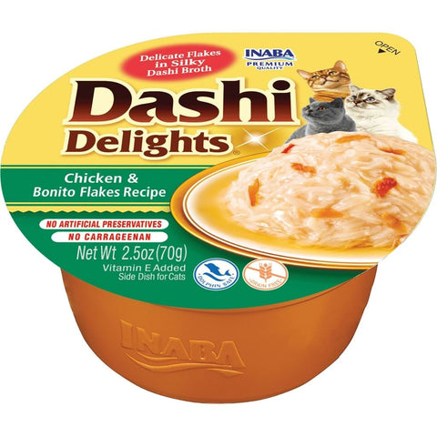 Inaba Churu Dashi Delights Chicken & Bonito Flakes Cat Treats 70g x 6