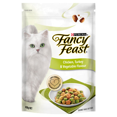 Fancy Feast Classic Recipes Chicken, Turkey & Vegetables Adult Dry Cat Food 450g