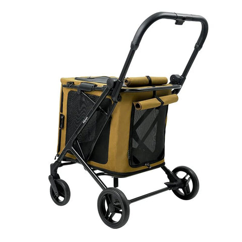Ibiyaya BigBuddy Pet Stroller & Crate Combo Camel