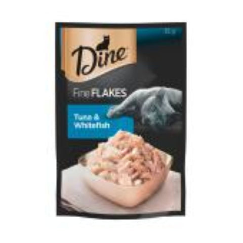 Dine Fine Flakes Tuna and Whitefish Wet Cat Food 12x 35g
