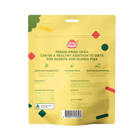 Little Cheeks Freeze Dried Okra Pet Treats 15g