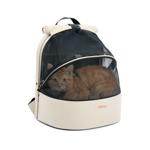 Ibiyaya Panorama Zipper-Free Pet Carrier Small Buttermilk