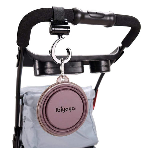 Ibiyaya Quick Bite Collapsible Pet Travel Bowl Brown