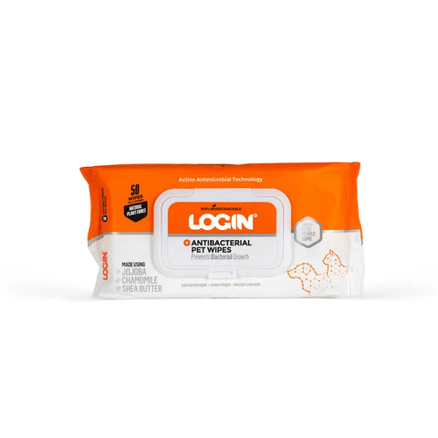 Login Antibacterial Pet Wipes 50pcs